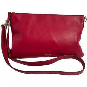 Fossil crossbody shoulderbag Leather Hot Pink shoulderbag Purse Clutch
